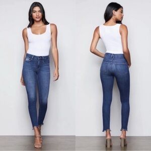Good American Good Legs Raw Hem Skinny Jeans Size 27